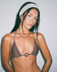 Afbeelding van Pami Kralen Bikini Top in Koffie