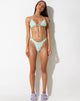 Farida Bikinibroekje in Ditsy Flower Lime Blue