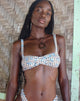 Afbeelding van Panave Bikinitop in Gebloemd Gingham Bruin