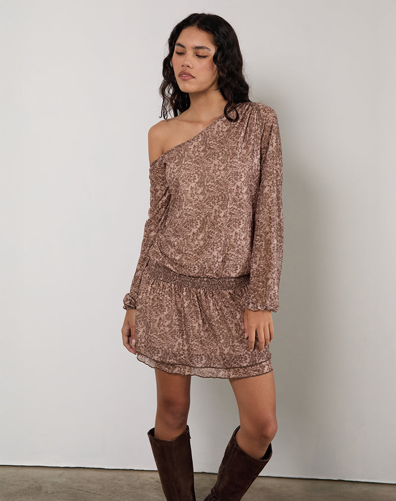 Afbeelding van Papinka Jurk in Mesh Vintage Paisley Roze