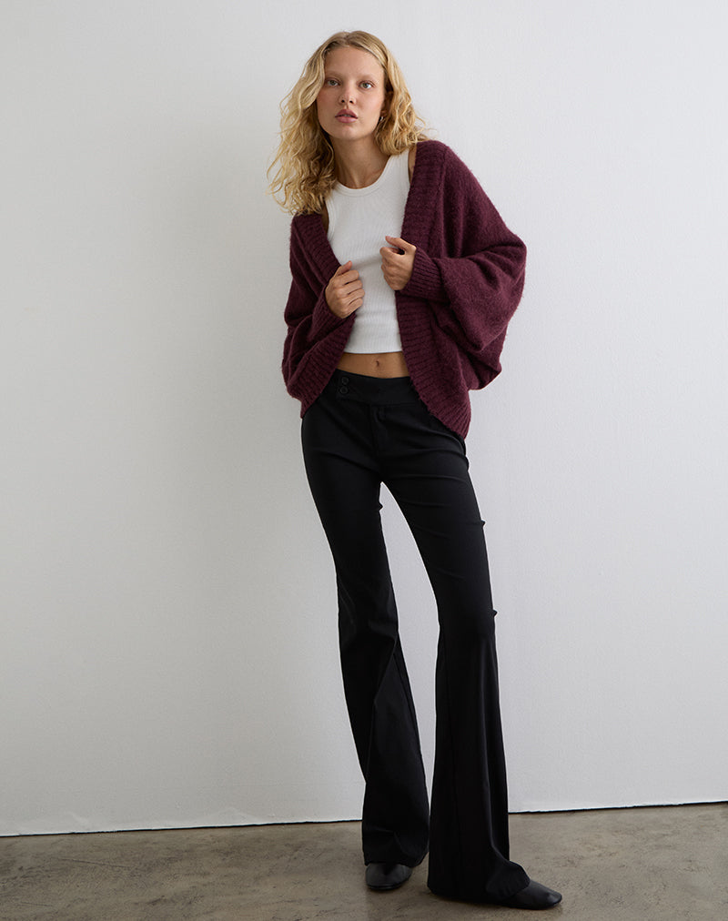Afbeelding van Pasha Shrug Cardigan in Dark Cherry