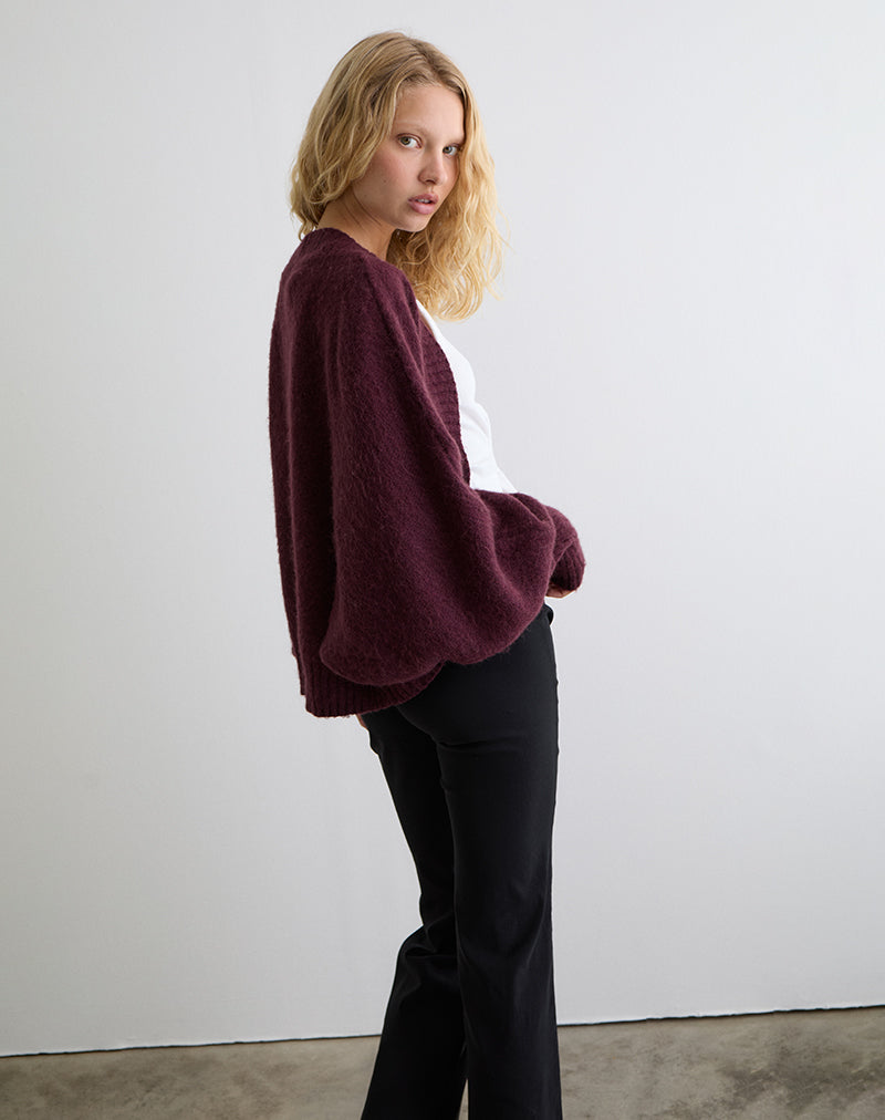 Afbeelding van Pasha Shrug Cardigan in Dark Cherry