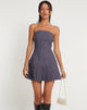 Afbeelding van Payoda Bandeau Mini Dress in Donkergrijs