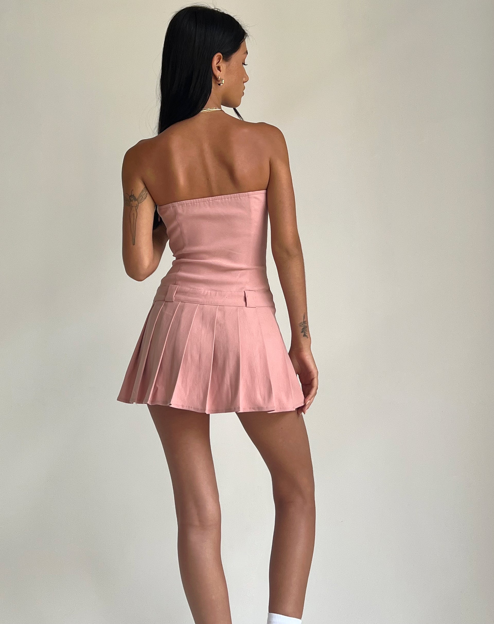 Afbeelding van Payoda Bandeau Mini Jurk in Roze