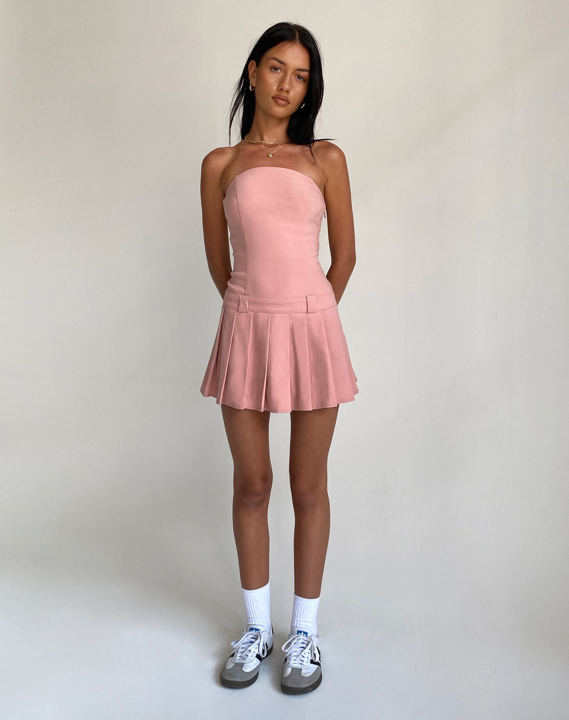 Afbeelding van Payoda Bandeau Mini Jurk in Roze