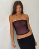 Afbeelding van Peggy Bandeau Top in Zwart met Roze Voering