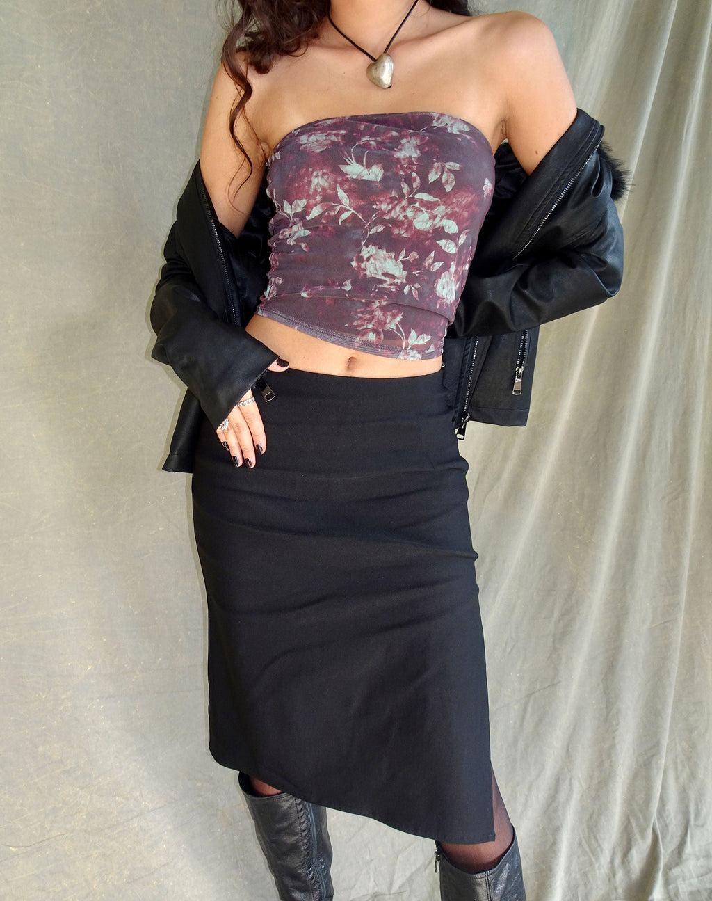 Peggy Bandeau Top in Botanical Floral Bruin