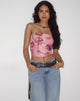 Afbeelding van Peggy Bandeau Top in Watercolour Floral Blush