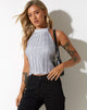 Afbeelding van Petar Crop Top in Crinkle Zilver