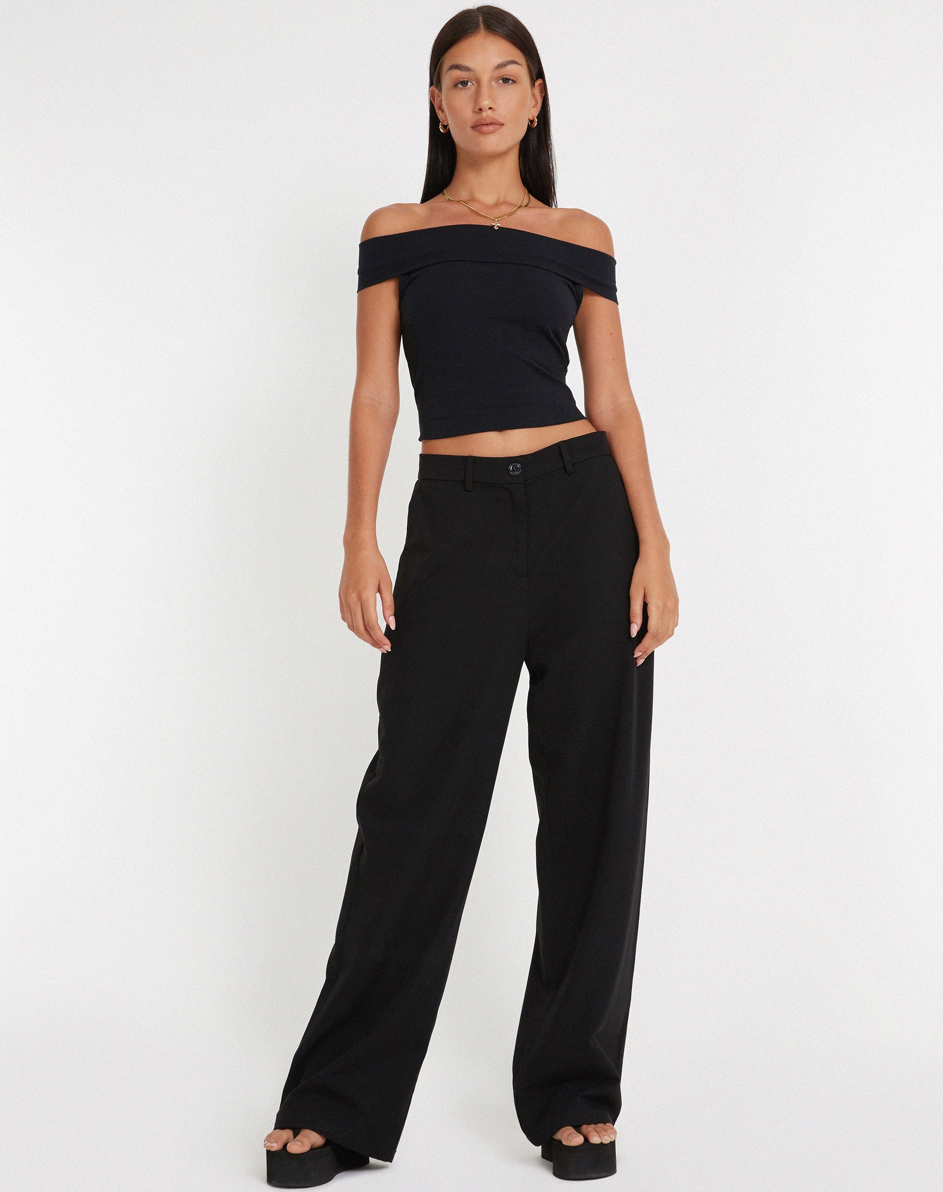 Afbeelding van Pico Bardot Top in Zwart