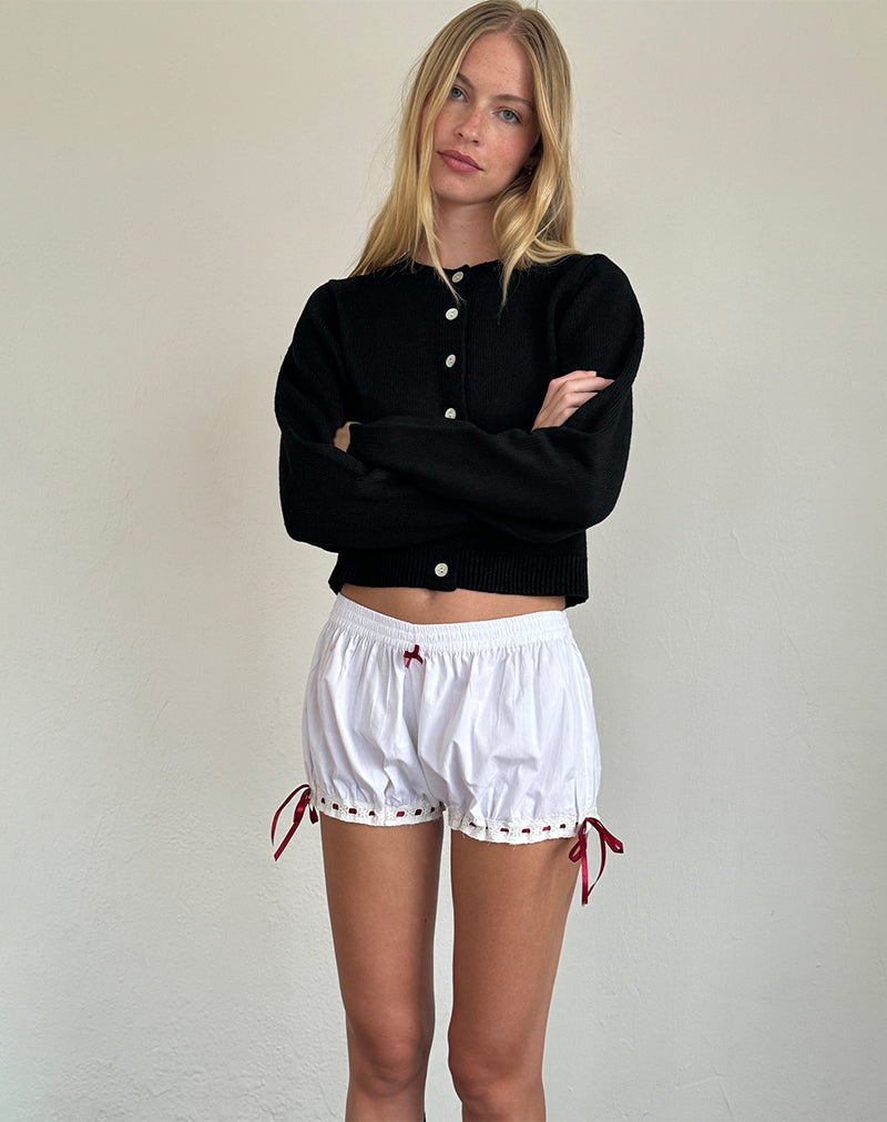 Afbeelding van Picuta Short in Wit met Rode Bies
