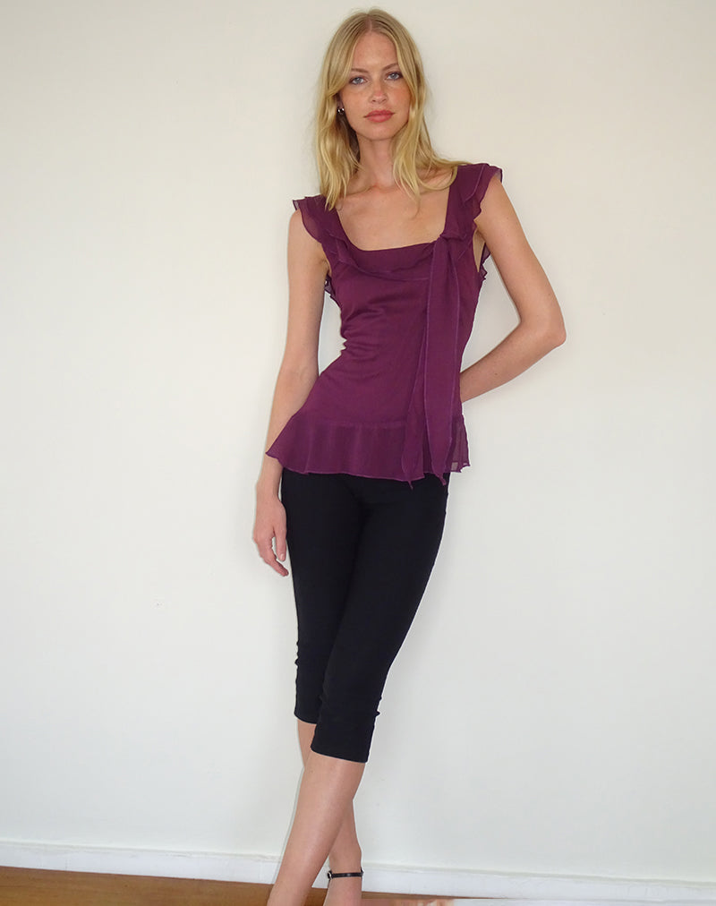 Afbeelding van Piro Top in Chiffon Aubergine