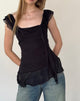 Afbeelding van Piro Top in Chiffon Zwart