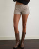 Afbeelding van Lumin Mini Shorts in Beige met Polka Pinstripe