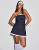 Afbeelding van Pramuda Bandeau Mini Jurk in Indigo Chambray