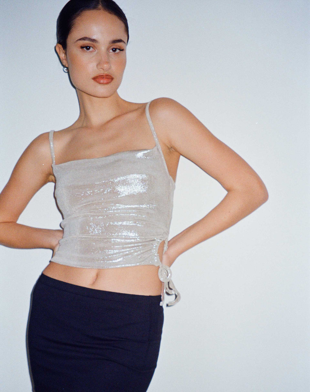 Pratiba Strappy Top in Zilver