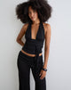 Afbeelding van Prilla Halter Top in Cupro Zwart