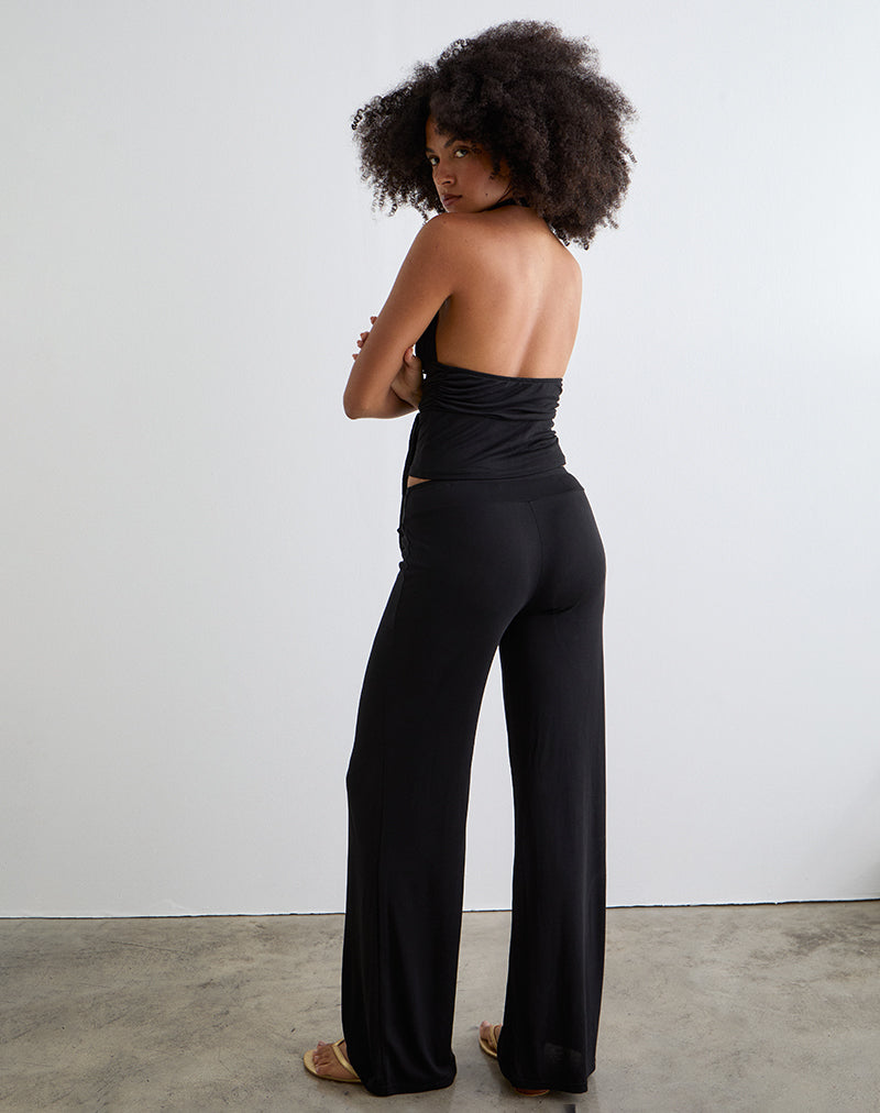 Afbeelding van Donata broek in zwart met riem