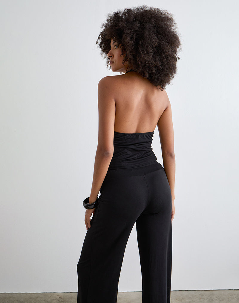 Afbeelding van Prilla Halter Top in Cupro Zwart