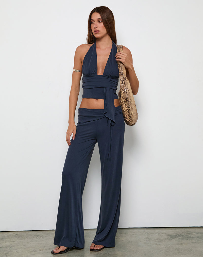 Donata broek in Ocean Storm met riem