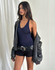 Afbeelding van Priscila Halter Top in Sheer Knit Navy