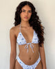 Afbeelding van Prisha Bikinitop in Blue Flower Chain