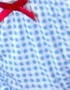 blauw geruit