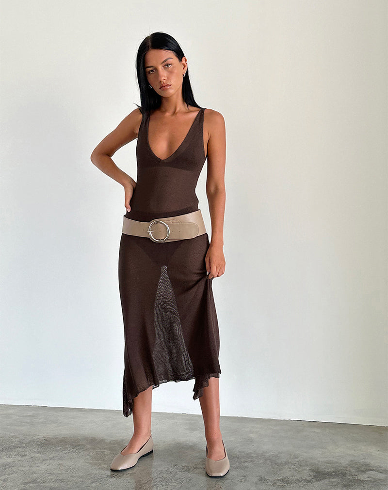 Afbeelding van Rabindra Maxi Dress in Bruin