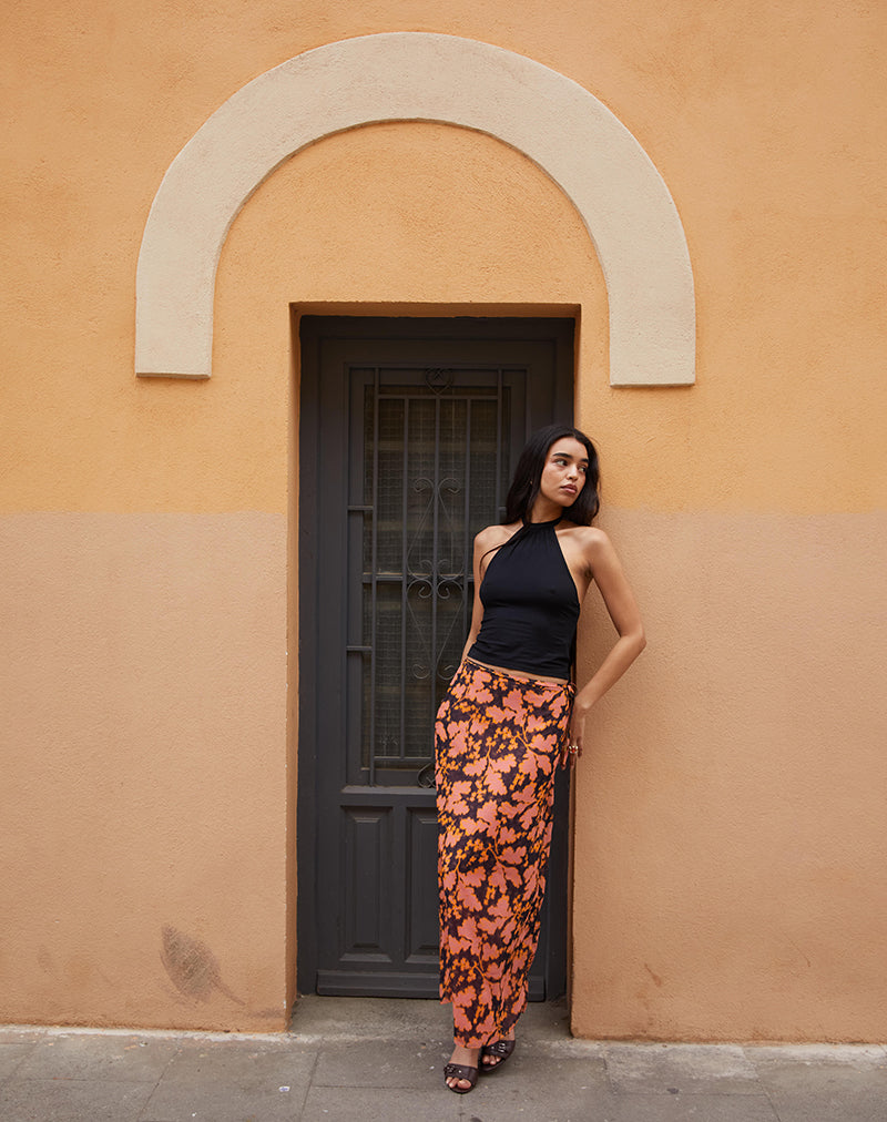 Afbeelding van Jezza Slip Maxi Rok in Sierkleurig Bloemen