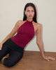 Afbeelding van Raceline Top in Rayon Jersey Bourgondië