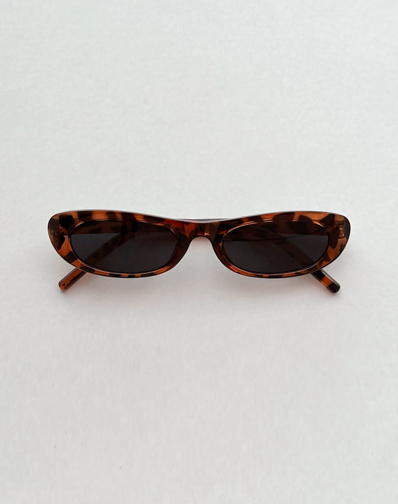 Radiata Rechthoekige Zonnebril in Tortoise Shell