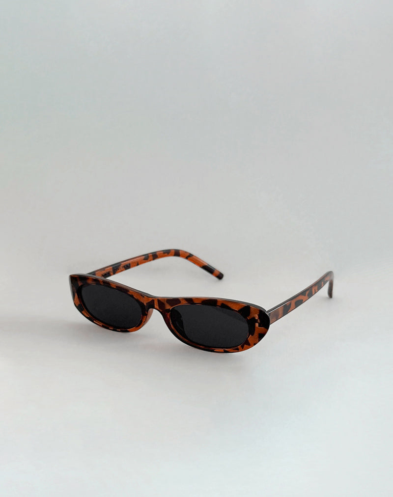 Afbeelding van Radiata Rechthoekige Zonnebril in Tortoise Shell