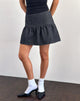 Afbeelding van Raffita Minirok in Zwart Denim Chambray
