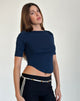 Afbeelding van Ralda Curved Jersey Tee in Navy