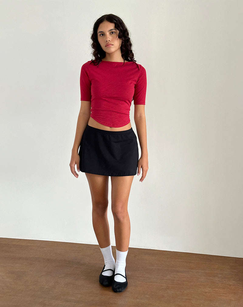 Afbeelding van Ralda Curved Jersey T-shirt in Adrenaline Rood