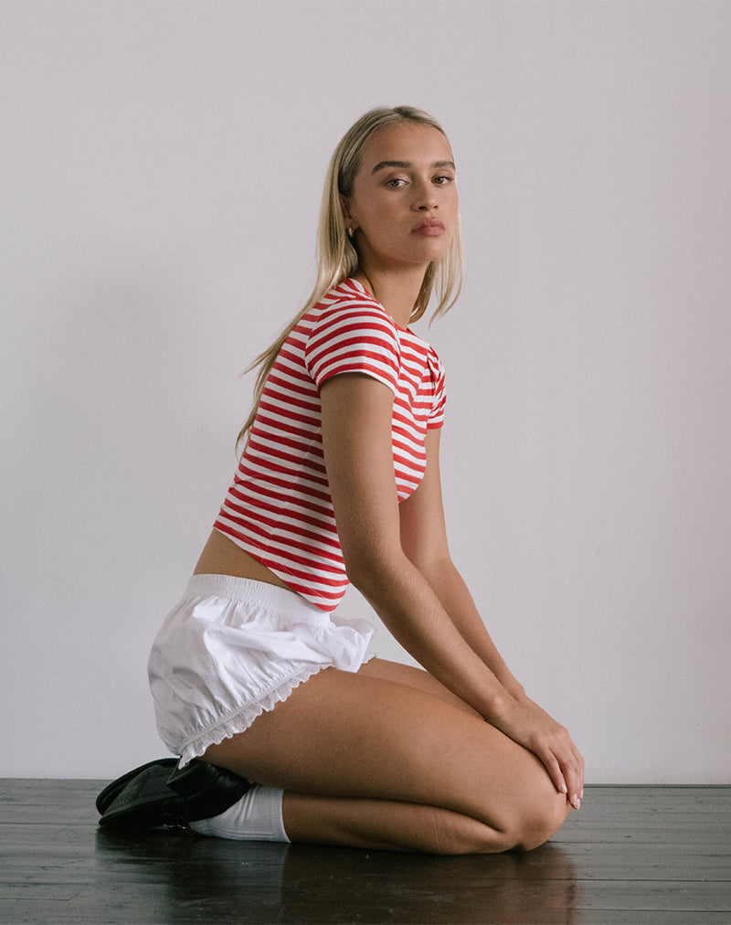 Afbeelding van Ralina Top in Rood en Wit Streep
