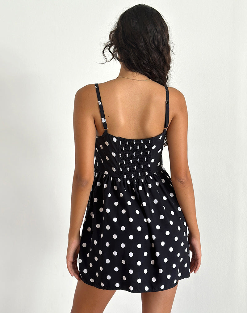 Afbeelding van Ramana Mini-jurk in 80s Polka Zwart