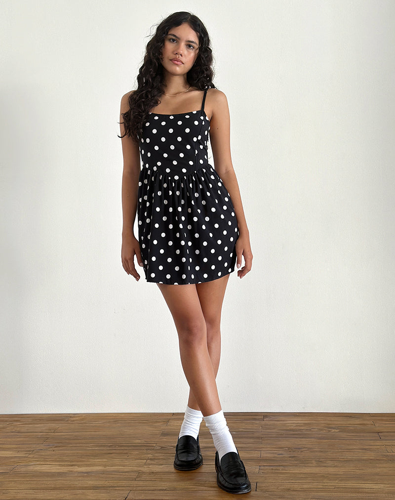 Afbeelding van Ramana Mini-jurk in 80s Polka Zwart