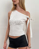 Afbeelding van Rantha Top met gespleten taille in wit