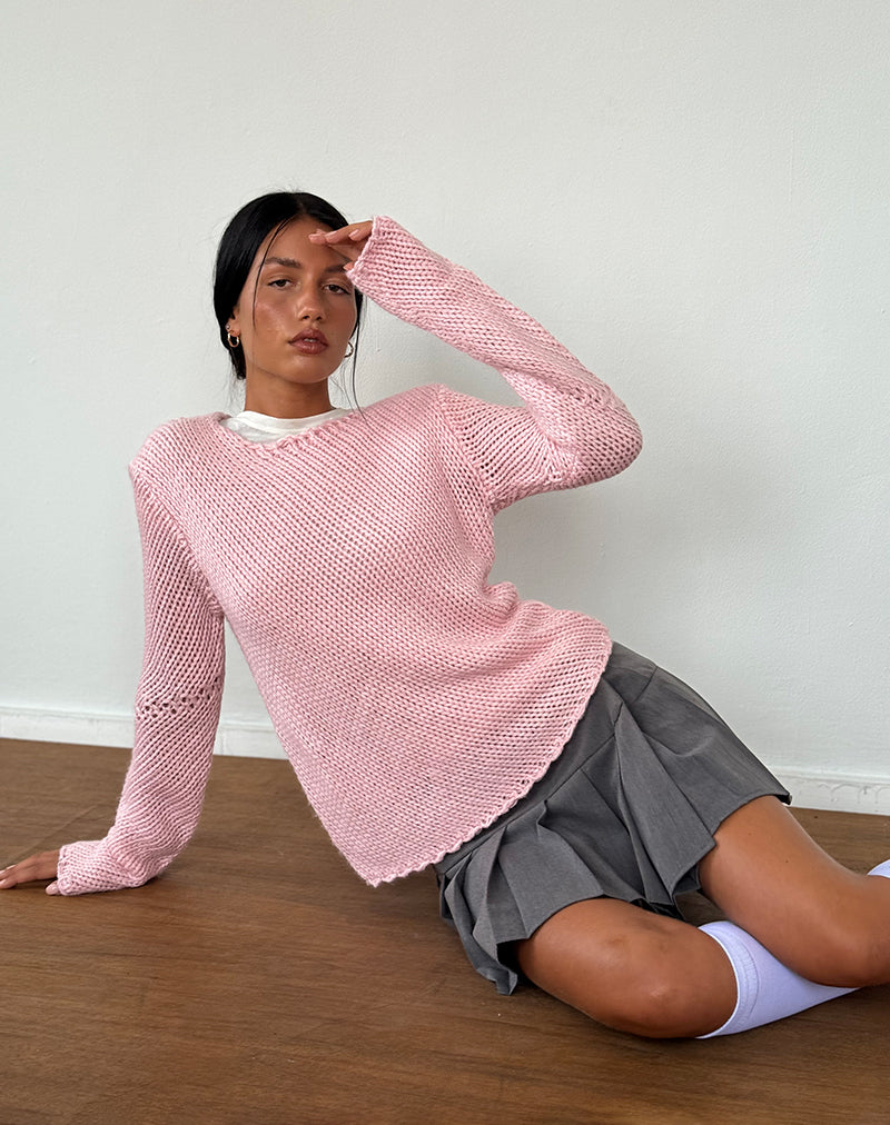 Afbeelding van Ranvir Gebreide Trui in Baby Roze