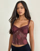 Afbeelding van Rasa Cami Top in Blooming Rose Bourgondië