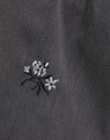 Geborduurde bloemen Charcoal