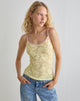 Afbeelding van Redum Cami Top in Geel Kant