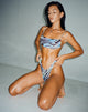 afbeelding van Farida Bikinibroekje in Warped Zebra Blue