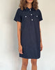 Afbeelding van Reiga Smock Mini Jurk in Denim Indigo