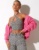 Afbeelding van Reis Crop Top in Optic Square Zwart en Wit