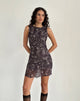 Afbeelding van Renata Mini Jurk Botanisch Bruin