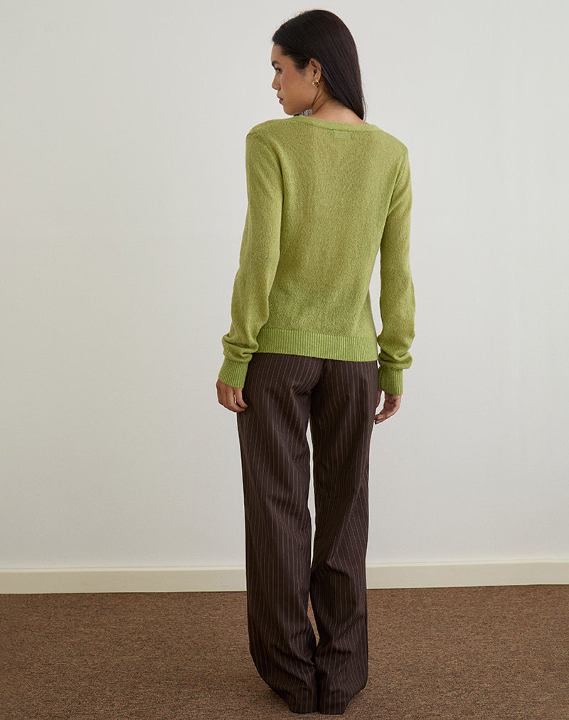 Afbeelding van Renisa Vest in Sheer Knit Groen
