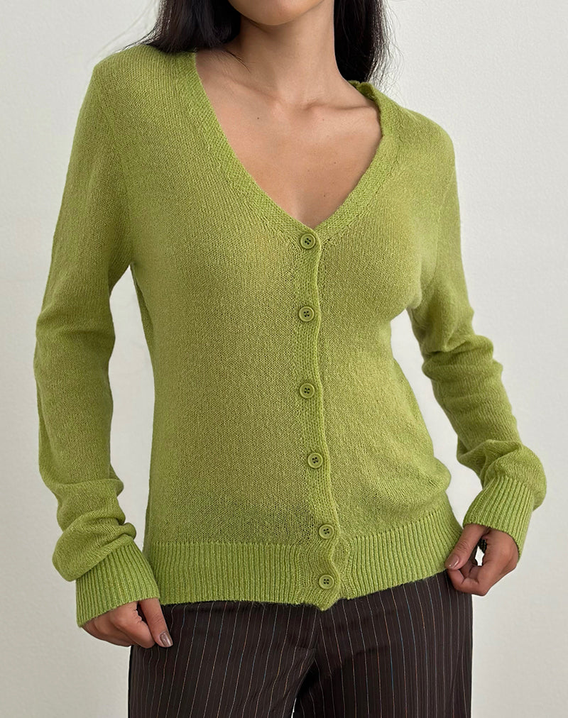 Renisa Vest in Sheer Knit Groen