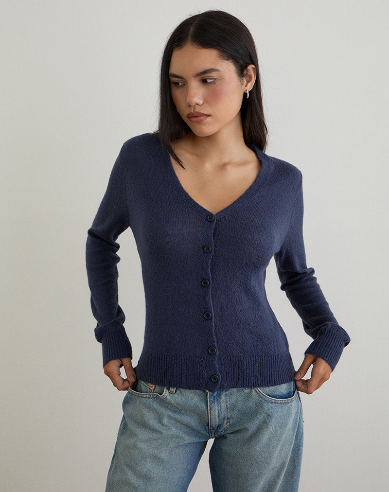 Afbeelding van Renisa Vest in Sheer Knit Navy